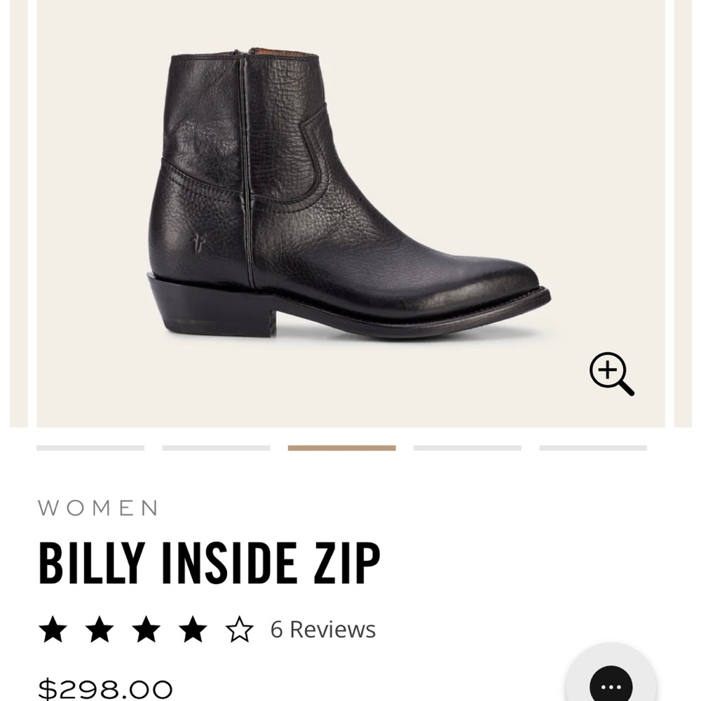 Frye Billy Inside Zip Bootie, 7.5 black AUTHENTIC NEVER WORN